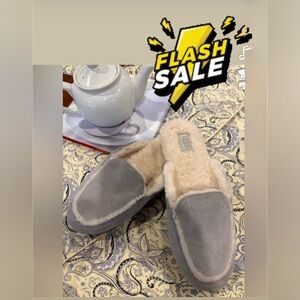 UGG Gray and Cream Women's Slippers